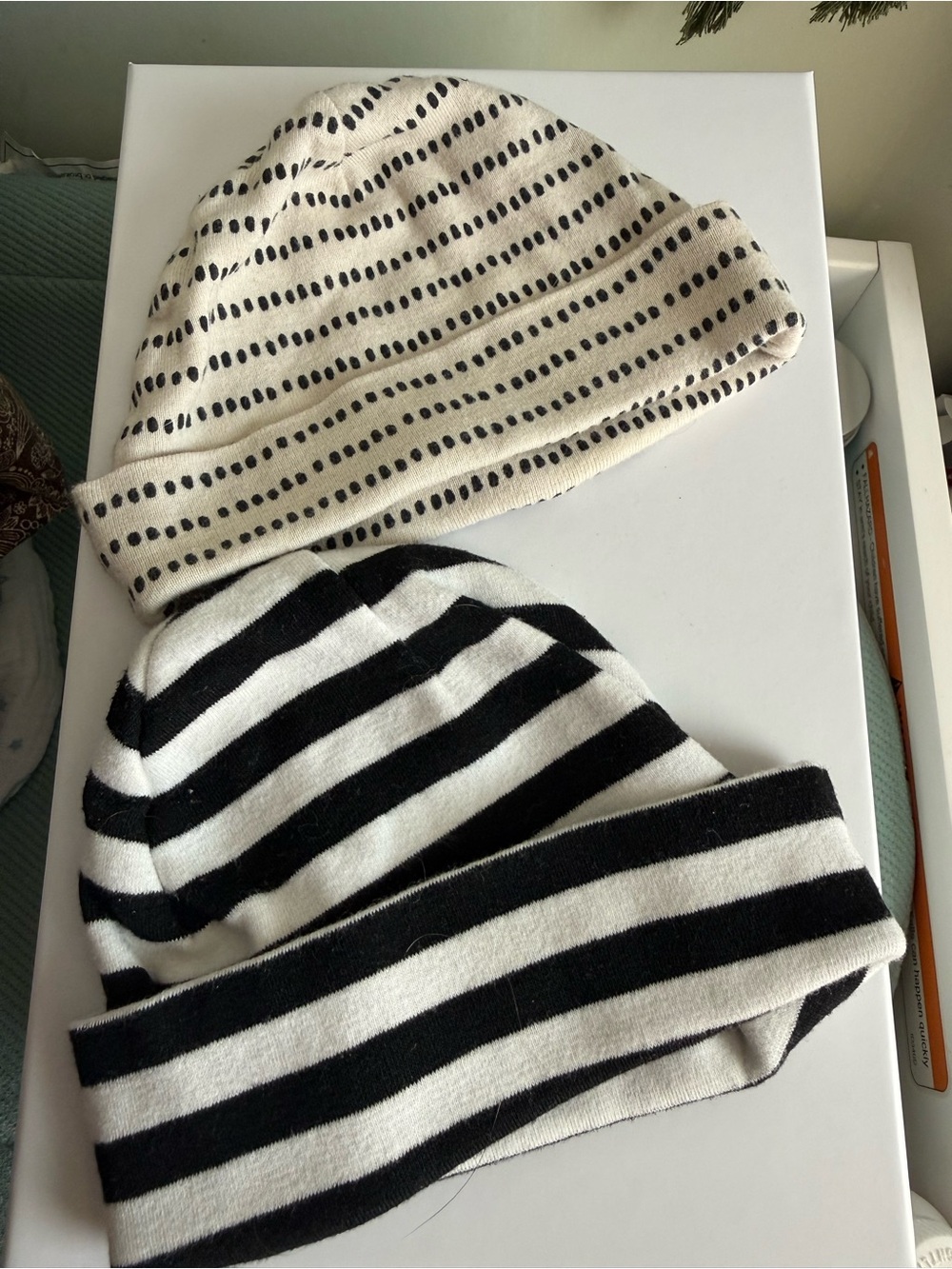 Newborn Black and White hats